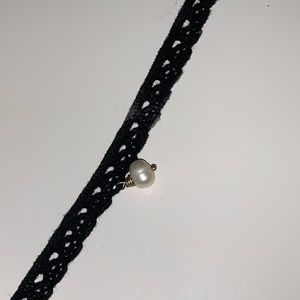 Black lace choker necklace